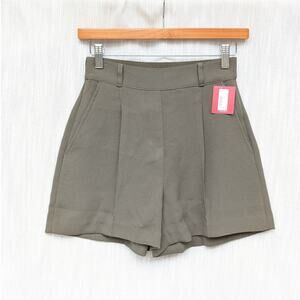 NWT Spanx Midnight Olive Green Crepe 6" Mini Shorts, size XS